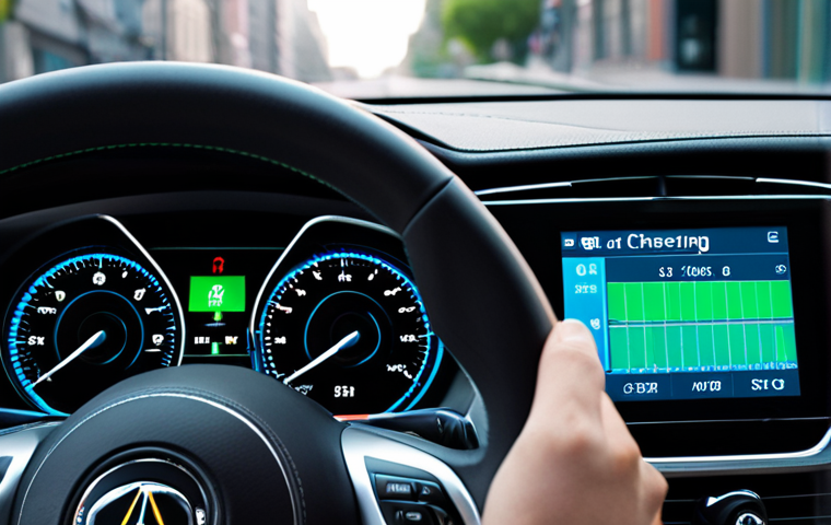**Prompt 1:** A close-up inside a modern hybrid car, focusing on the dashboard's energy flow display. The screen shows dynamic green and blue indicators representing battery charging/discharging and seamless transitions between electric and gasoline engines. The driver's hands are gently on the steering wheel, conveying a sense of smooth, controlled "dance" with the vehicle. The background, seen through the windshield, is a subtly blurred, modern city road, emphasizing efficient urban driving. The scene should exude a calm, intelligent, and technologically advanced atmosphere, highlighting the driver's connection to the car's efficiency.