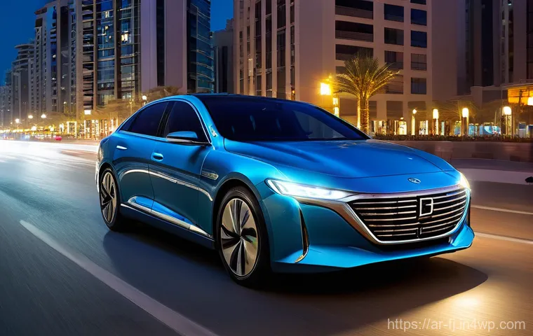 하이브리드 차량의 소음 수준 분석 - **Prompt 1: Serene Urban Hybrid Drive**
    A sleek, modern hybrid car (e.g., a luxury sedan or SUV)...