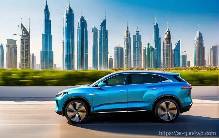 하이브리드 차량의 기술적 장점 - **Prompt 1: Urban Efficiency and Serenity**
    A highly detailed, realistic image of a sleek, moder...