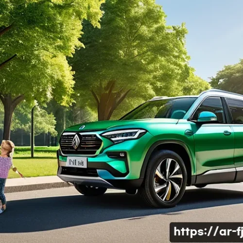 하이브리드 차량의 다양한 브랜드 소개 - **Prompt 1: The Sustainable Family Journey**
    "A cheerful and diverse family, consisting of two a...